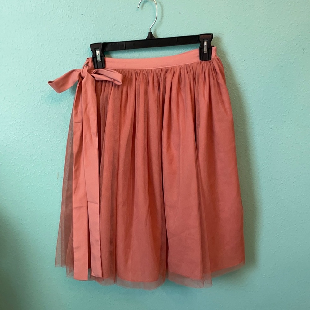 Anthropologie tulle rose pink skirt